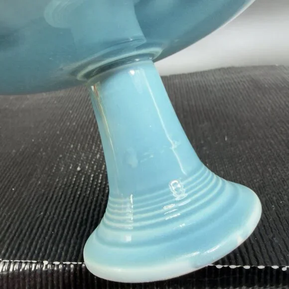 Fiesta Sweets Comport in Original Turquoise Fiestaware Footed Candy Dish Bowl - Picture 6 of 15